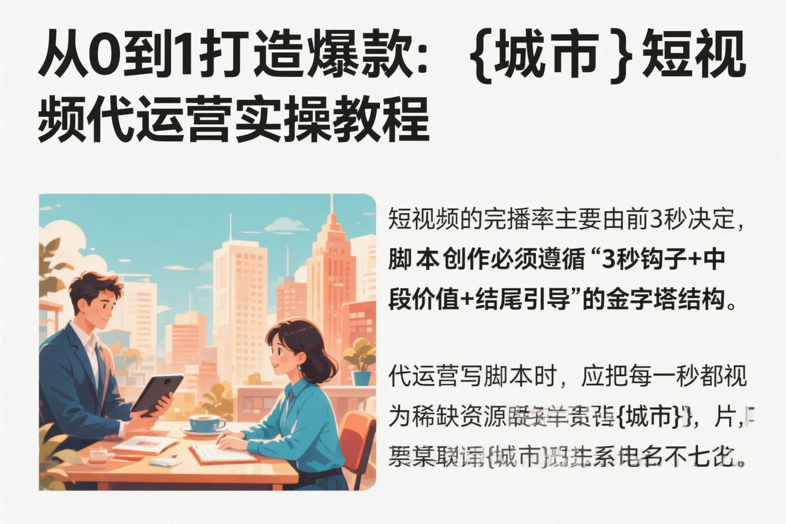 从0到1打造爆款:新余短视频代运营实操教程